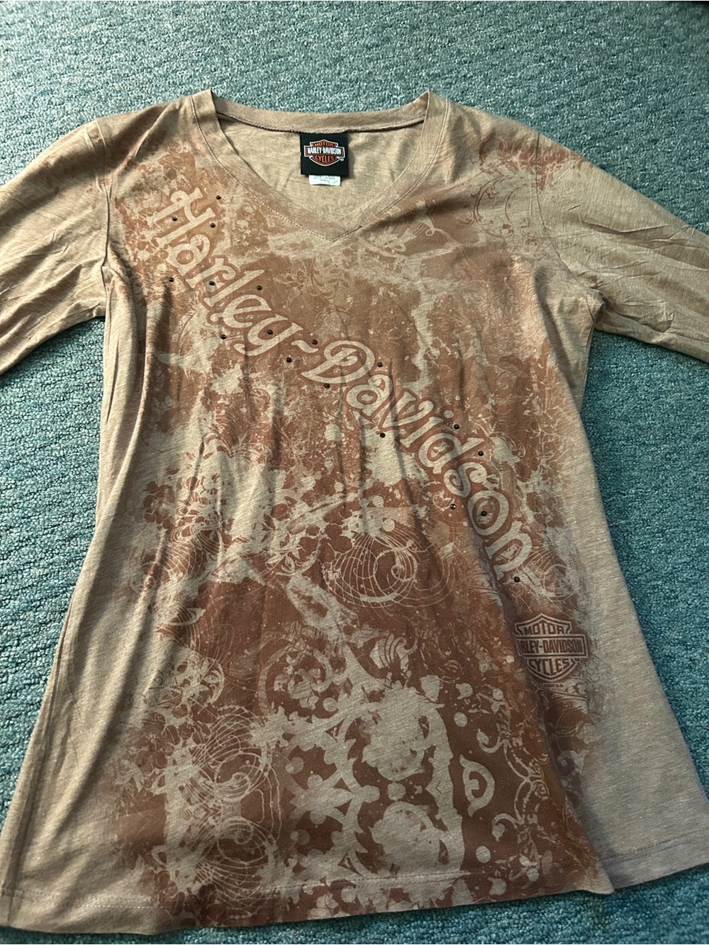 Harley-Davidson Gray Winged Shield Graphic Tee